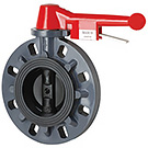 Image of B1-RLO Wafer Style PVC Butterfly Valve - Lever Opertaor