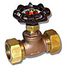 Image of 201CMPLF Lead Free Brass Stop Valve - Compression Ends