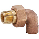 Image of ENT Radiator Supply Valves - Union Elbow, Brass