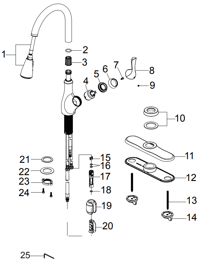 An 151orb Single Handle Pull Down