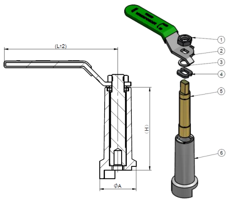 P754PXEXT - 754 PEX Ball Valve Extension