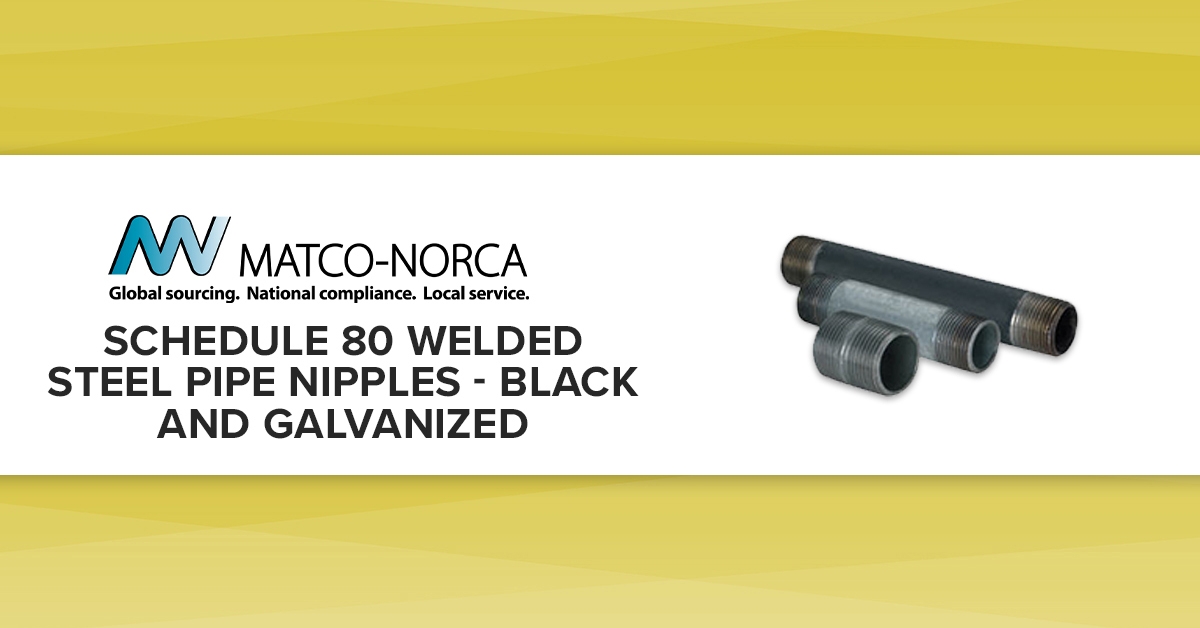 MATCO-NORCA 1 1/2" X 2 1/2" EXTRA HEAVY BLACK WELDED STEEL PIPE NIPPLE NIB 
