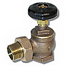 Image of BARV Steam Radiator Angle Valve - Bronze, Heavy Pattern