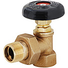 Image of AHV Angle Hot Water Radiator Supply Valve - Brass