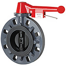 Image of B1-RLO Wafer Style PVC Butterfly Valve - Lever Operated