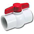 Image of 770N White PVC Ball Valve- Economy Pattern 