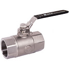 Image of 25SSTHM Stainless Steel Threaded Ball Valve - Two Piece W/ Mounting Pad - Reduced Port