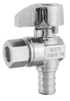 Image of 26-1003PXLF Lead Free 1/4 Turn PEX Angle Supply Valve 1/2 PEX X 3/8 OD Compression