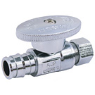 Image of 26-1004PXCELF Lead Free 1/4 Turn Straight Supply Valve 1/2 F1960 Cold Expansion PEX x 3/8 OD Compression