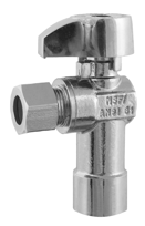 Image of 26-1009LF & 26-1009BLF Lead Free 1/4 Turn Supply Valve 1/2 SWT X 3/8 OD Compression