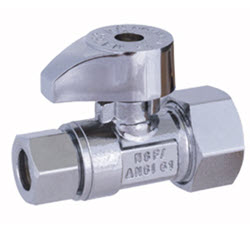 Image of 26-1014LF & 26-1014CPVCLF Lead Free 1/4 Turn Straight Supply Valve 5/8 OD Comp X 3/8 OD Comp