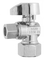 Image of 26-1019LF & 26-1019BLF Lead Free 1/4 Turn Angle Supply Valve 5/8 OD Comp X 3/8 OD Comp