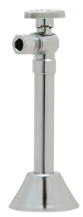 Image of 26-1041LF Lead Free 1/4 Turn Angle Supply Valve 1/2 SWT x 3/8 OD Compression - Long