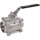 Image of 30SSSW Stainless Steel Socket Weld Ball Valve - Three Piece