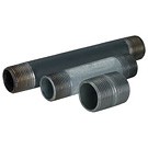 Image of Schedule 40 Welded Steel Pipe Nipples - Black and Galvanized