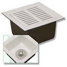 Image of Floor Sink - Porcelain Coated- Aluminum Dome Strainer