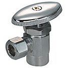 Image of 29-1009LF & 29-1009BLF Lead Free Angle Supply Valve CP 1/2 SWT X 3/8 OD Compression