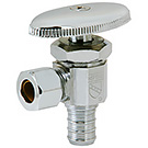 Image of 29-1003PXLF Lead Free PEX Angle Supply Valve CP 1/2 Pex X 3/8 OD Compression