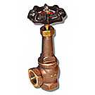 Image of 200AL Brass Angle Globe Valve, Long Bonnet