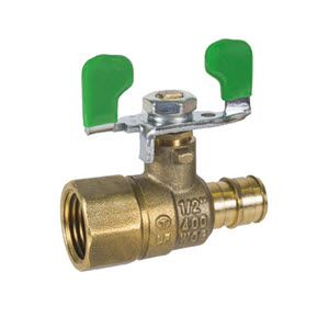 Image of 754PXCEFTLF Lead Free FNPT x Cold Expansion F1960 PEX Ball Valve With Tee Handle - Full Port