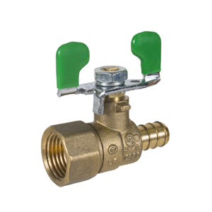 Image of 754PXFTLF Lead Free FNPT x PEX Ball Valve With Tee Handle - Full Port