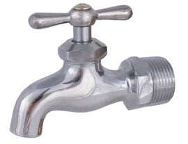 Image of FY-693LF Lead Free Hose Bibb- Chrome Plated, Plain End MIP Inlet