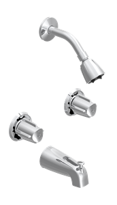 Image of VE-830C Two Handle Tub & Shower Trim, Slip on Diverter Spout 