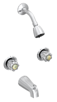 Image of VE-832C Two Handle Tub & Shower Trim, Slip on Diverter Spout 